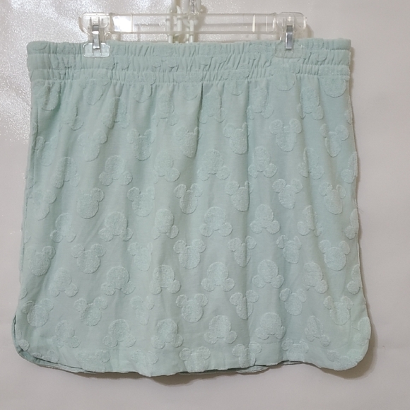 Disney Dresses & Skirts - Disney Mickey Mouse Green Textured Women's Skirt Drawstring Waist Pockets Medium